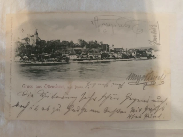 AK Ottensheim gelaufen, frankiert, gestempelt um 1892 (A8435)