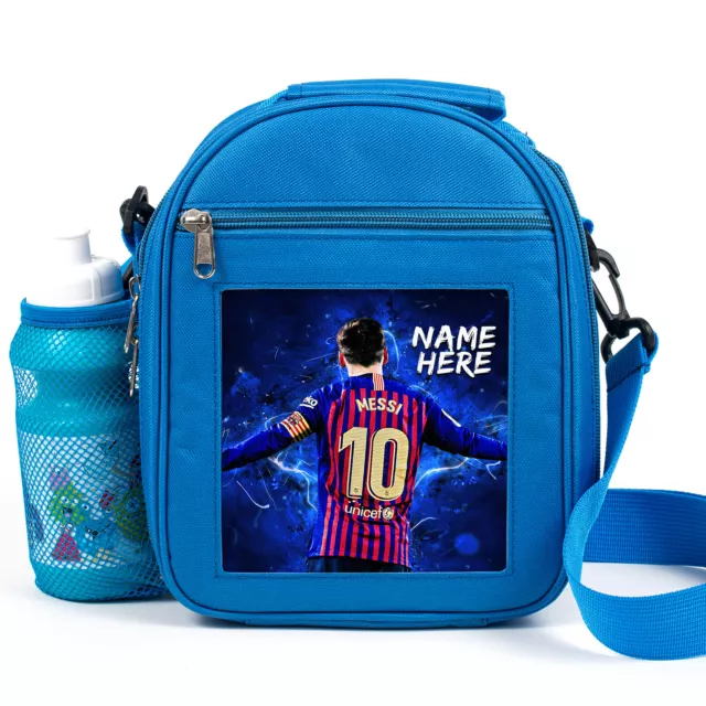 Personalised Messi Lunch Bag Boys School Snack Childrens Football NL07