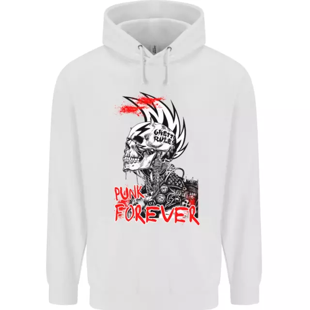 Punk Forever Rocker Skull Music Festival Childrens Kids Hoodie