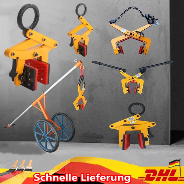 Versetzzange Bordsteinzange Steinträger 260/280/320kg Hebezange Steinzange Heber