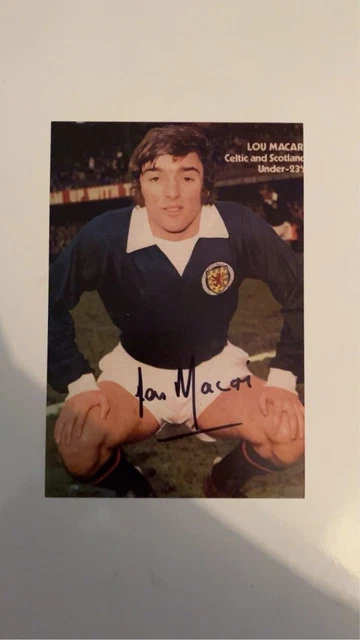 Lou Macari Signed Photo