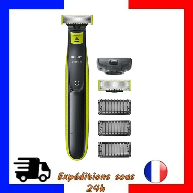 Rasoir Electrique Philips OneBlade Homme Tondeuse Barbe 3 Sabots Rechargeable FR