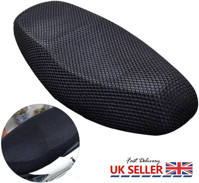 Motorbike Motorcycle Breathable Seat Cover Pad Anti-Slip Cushion Mesh Net XL