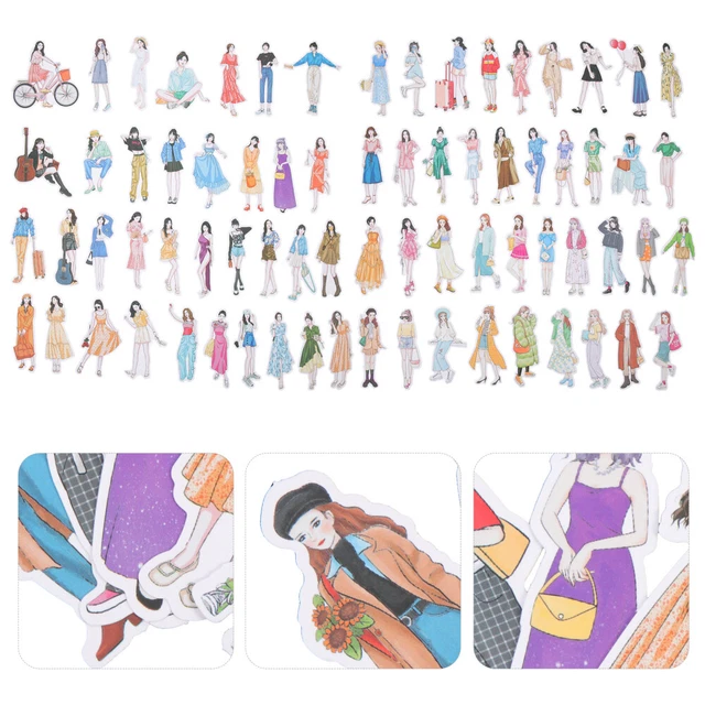 102PCS Stylish Journal Embellishment Scrapbook  Stickers Water Bottle Decals
