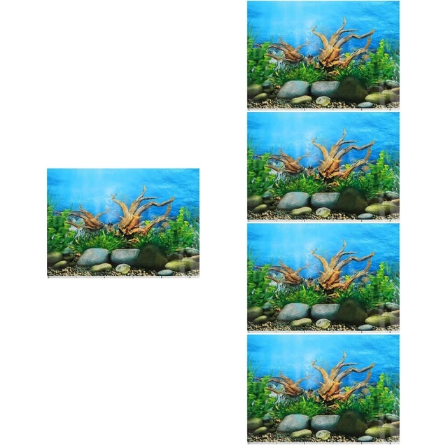 5x autocollant d'aquarium image de fond d'aquarium 3d image d'aquarium