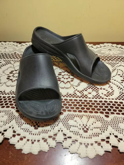 Mens DAWGS Black Comfort Slide Sandals Size 8 Waterproof