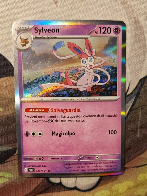 CARTA POKEMON SYLVEON ex 212/187 Evoluzioni Prismatiche 2024 Giapponese