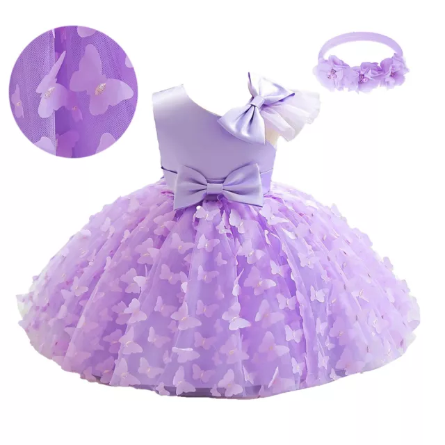 Infant Baby Girl Birthday Wedding Flower Dress Pageant Party Princess Tutu Dress