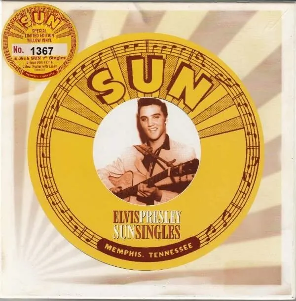 Elvis Presley - The Sun Singles  Limited Box mit 5 Yellow Vinyl Singles +Booklet