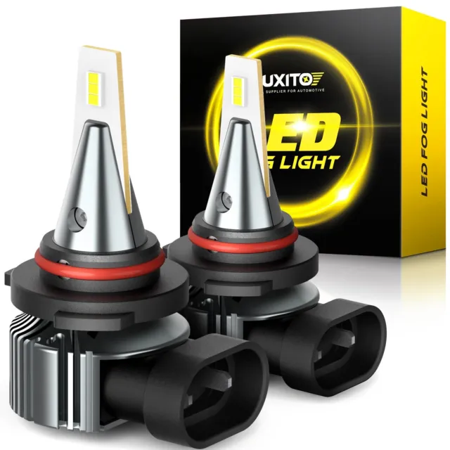 2X AUXITO H10 9140 9145 LED Fog Driving Light Bulbs 4000LM 6500K Replace Halogen