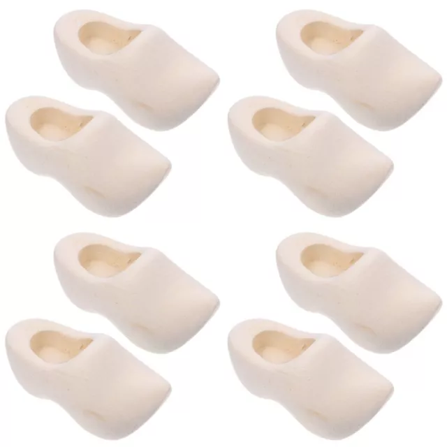 4 Pairs Dollhouse Miniatures Accessories Tiny Shoes Clogs Small