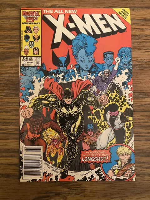 X-Men Annual #10 (1986) VF-NM 1st Longshot, 1st X-Babies Arthur Adams Newsstand