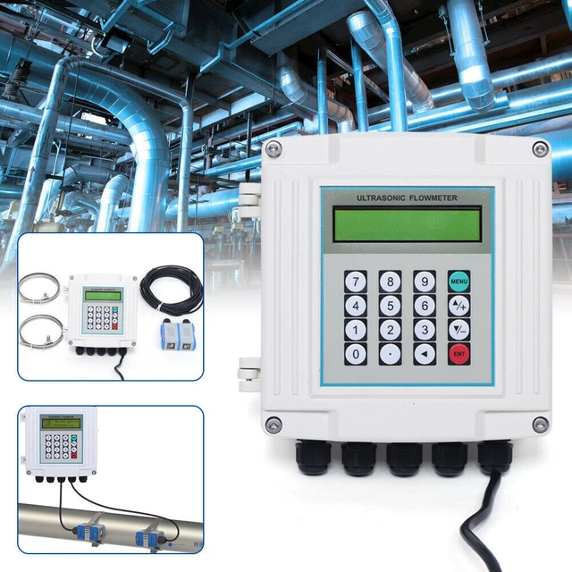 TUF-2000SW Ultrasonic Flow Meter Liquid Flowmeter Meter Clamp-on Transducer TM-1