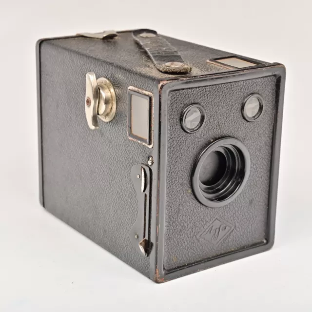 Vintage 1930’s Agfa Ansco B-2 Cadet Antique Box Camera 120 Film Shutter Working