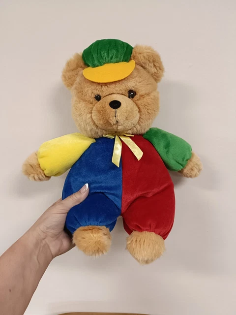 Soft Raddle TEDDY BEAR SOFT Toy Primary Colours with Rattle & Cap £26.70 - PicClick UK