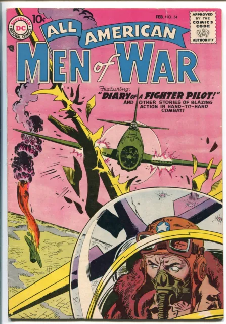 ALL-AMERICAN MEN OF WAR #53-1958-WWII-DC-SILVER AGE-AIR FORCE-vf minus