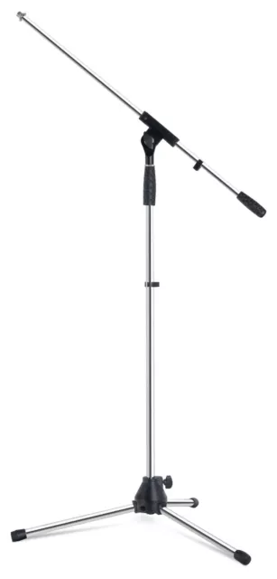 Profi DJ PA Mikrofon Ständer Mic Stativ Bühnen Stand Chrom Microphone Support