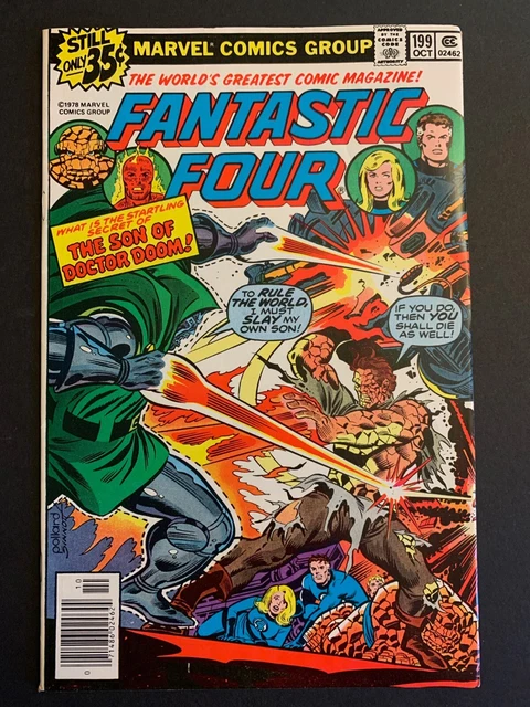 Fantastic Four 199 FN- -- "The Son of Doctor Doom!" Zorba App. Marvel 1978