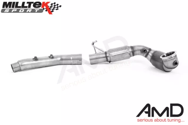 Milltek VW MK8 Golf GTi Sports Cat Downpipe Exhaust Fits OEM System  SSXVW642