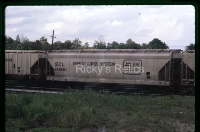 Original Slide SCL #242693 Covered Hopper Seaboard Coast Line Atlanta GA 1983