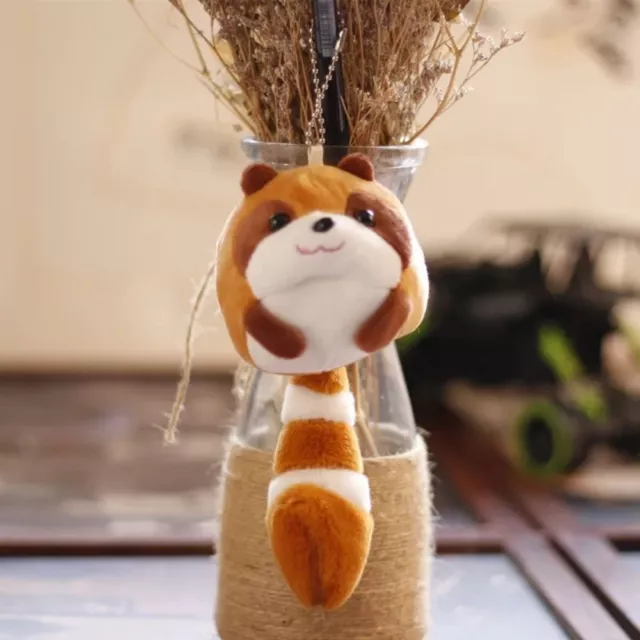 Doll Keychain Small Raccoon Plush Pendant Stuffed Animal Toys  Bag Hanging