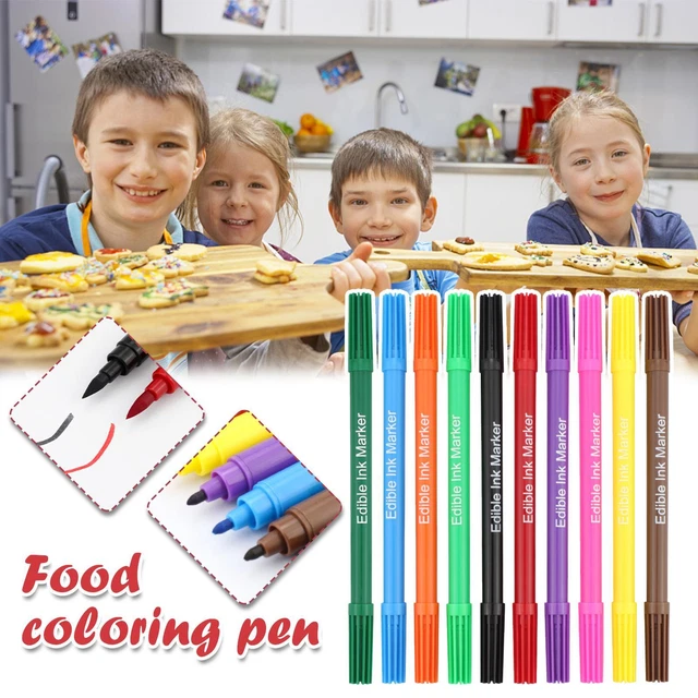 Penna Commestibile Sugarcraft Penne A Colori Alimentari Easy Cake Art Icing] Disegno Scrittura M6I1