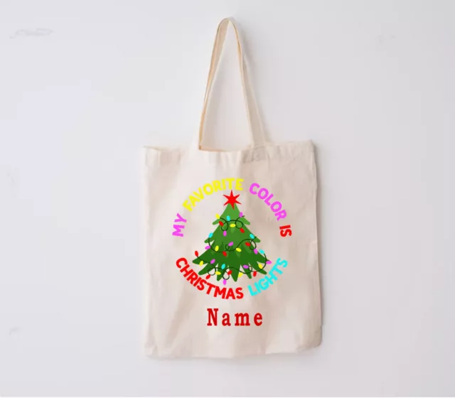 Personalised Christmas tree Canvas tote bag | Christmas gift ideas