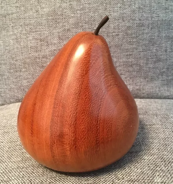 Minimalist 💠 Original Fine Oak Woodcarving Sculpture - Hand Carved - Pear Fruit