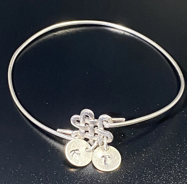 Keltischer Knoten Dreieinigkeit Armreif Armband - 925 Sterlingsilber - Hängen Charms K T