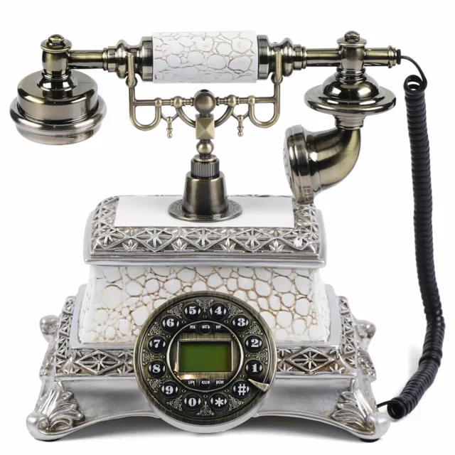 Vintage Desk Dial Telephone Retro Classic Landline Phone Home Office Decor NEW
