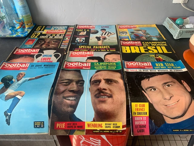 Lot Ancien Magazine Football 1965, France Corse Gardien Herbet Nantes, Couleur Bordeaux