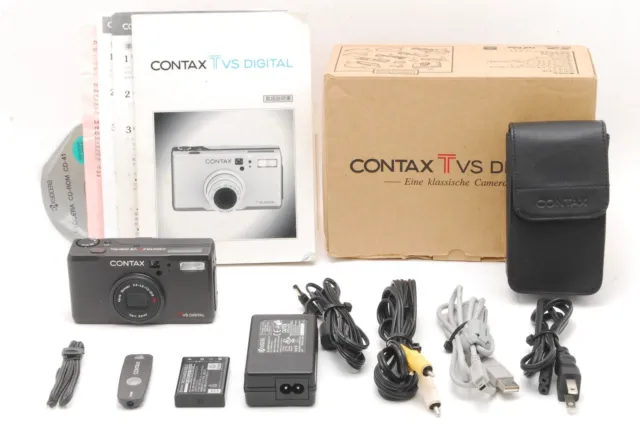 [NEAR MINT w/Box,case] Contax TVS DIGITAL 5.0MP Ti Titan Black Camera From JAPAN