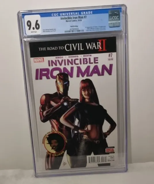 Invincible Iron Man #7 CGC 9.6 - 1st Riri Cover - 3rd Print - Marvel 2017 NM