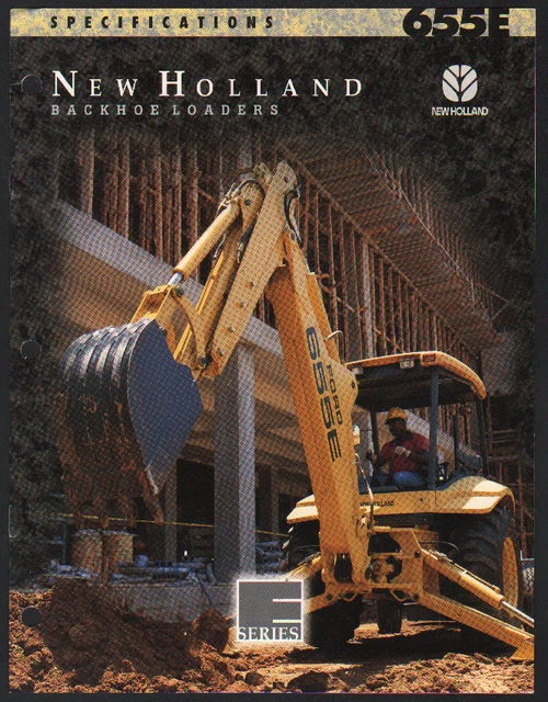 NEW HOLLAND &655E& Tractor Backhoe Loader Brochure Leaflet £6.50