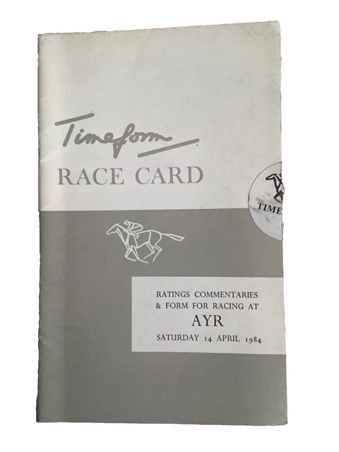 Timeform Racing Icon TIMEFORM HORSE RACE card Ayr 14 April 1984 £0.99 - PicClick UK