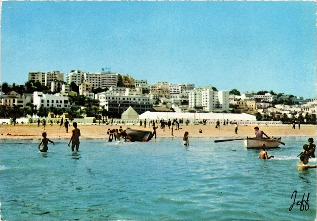 CPM AK MAROC - TANGER-La Plage et vue sur la ville (329105)