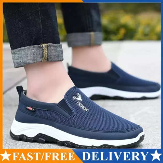 Men Driving Sneakers Non-Slip Orthopedic Travel Plimsolls for Jogging and Sports