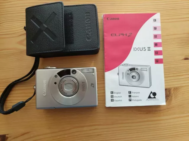 Canon IXUS II APS Kamera mit Original Etui ,Bedienungsanl. und Original Karton