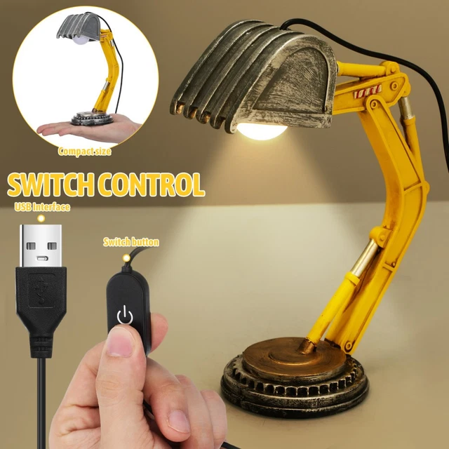 CONSTRUCTION THEME DESK Lamp for Boys Bedroom Multi Color Lighting ...