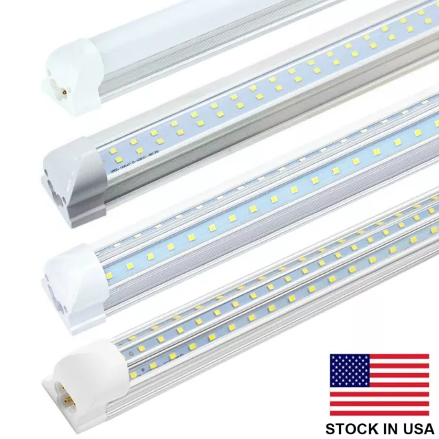 20-Pack T8 8 Foot LED Shop Light Fixtures 6500K T8 4FT LED Tube Light Bulbs