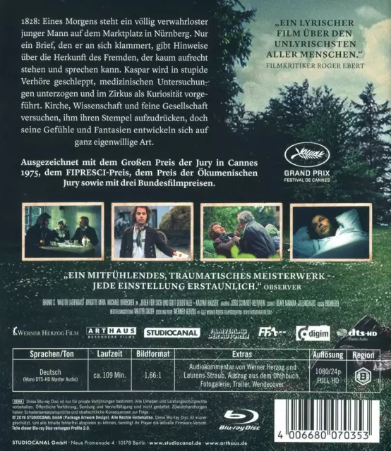 Kaspar Hauser - Jeder für sich und Gott gegen alle [Blu-ray/NEU/OVP] Werner Herz 2