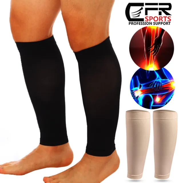 Calf Support Sleeves Leg Compression Socks for Runners Shin Splint Varicose Vein