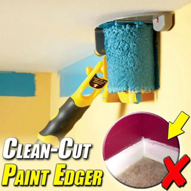 Clean-Cut Paint Edger Roller Brush Safe Tool for Home Room Wall Cei.Q1