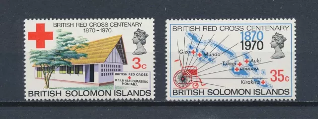 Solomon Is. 210-11 MNH, Red Cross, 1970