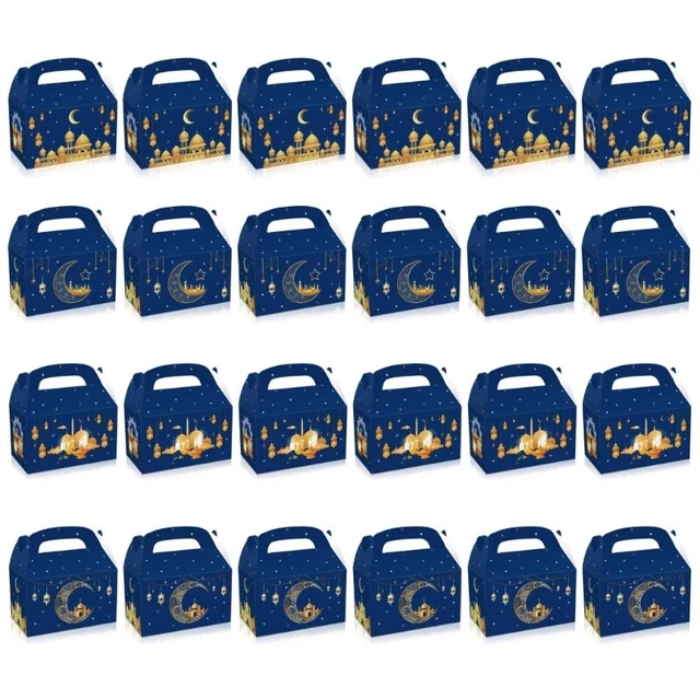 24pcs Eid Gift Box with Handle Portable Snacks Small Items Collection