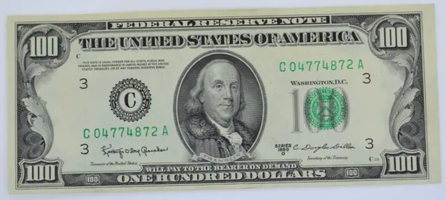 Series 1950-D $ Federal Reserve Note FR.2161-C Philadelphia