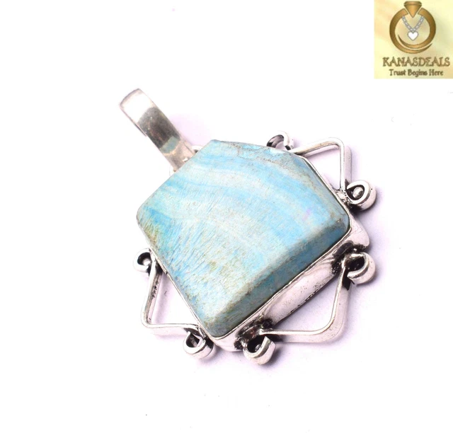 Amazonite Plated Pendant Terrific Jewellery 11 GM Value-Priced @1.99-71237