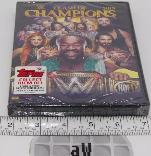 New Sealed WWE 2019 Clash of Champions PPV Wrestling DVD WWF Topps Card
