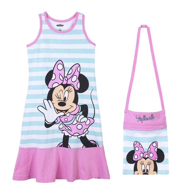 Disney Minnie Mouse Sommerkleid + Umhängetasche Jerseykleid Gr. 92 - 116