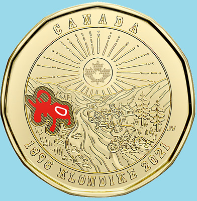 2021 Canada Klondike Gold Rush One Dollar Coin.  Mint UNC Canadian Loonie $1
